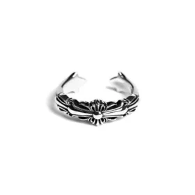 Bague Baby Double Floral Cross