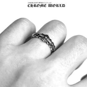 Bague Baby Double Floral Cross