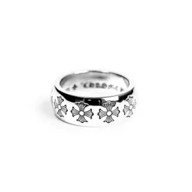 Bague à bande gravée
