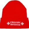 Bonnet à logo Chrome Hearts rouge