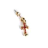 Boucles d’oreilles avec pendentif croix en or 22 carats et rubis Boucles d’oreilles avec pendentif croix en or 22 carats et rubis