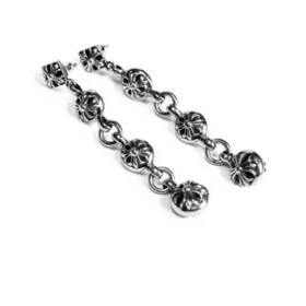 Boucles d&rsquo;oreilles Crossball à trois pendentifs en forme de croix