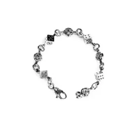 Bracelet Chrome Hearts avec dés et Crossball