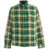 Chemise verte en flanelle pour homme Chrome Hearts Chemise verte en flanelle pour homme Chrome Hearts