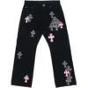 Chrome Hearts Jeans à croix multicolores