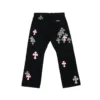 Chrome Hearts Jeans à croix multicolores
