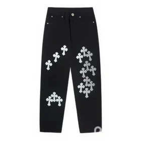 Chrome Hearts Jeans à Cross Patches multiples