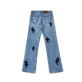 Chrome Hearts Levi’s Cross Patch Jeans – Bleu