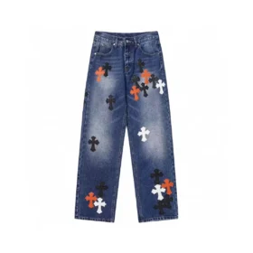 Jean en denim Chrome Hearts Blue Cross Jeans