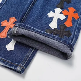 Jean en denim Chrome Hearts Blue Cross Jeans