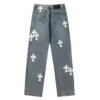 Jeans avec Cross Patch croix crucifix Chrome Hearts Jeans avec Cross Patch croix crucifix Chrome Hearts