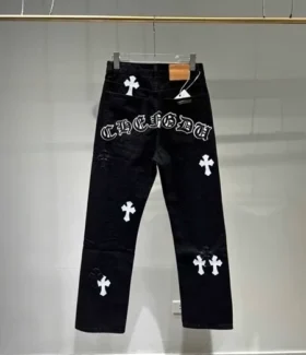 Jeans Chrome Hearts Black White Label