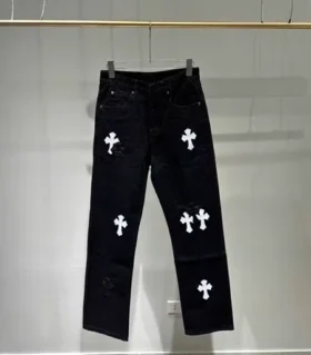 Jeans Chrome Hearts Black White Label
