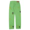 Jeans Chrome Hearts Denim vert slime Jeans Chrome Hearts Denim vert slime