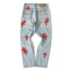 Jeans Chrome Hearts à patch rouge Jeans Chrome Hearts à patch rouge