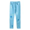 Jeans en denim bleu clair Chrome Hearts