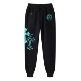 Pantalon de survêtement Chrome Hearts bleu Triple Cross