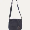 Sac messager en cuir orné d&rsquo;une Filigree Cross Chrome Hearts