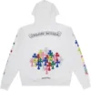 Sweat à capuche Chrome Hearts Multi Color Cross Cemetery blanc