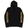 Sweat à capuche en cachemire brodé Chrome Hearts noir