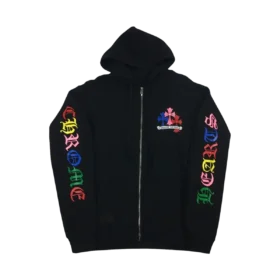 Sweat à capuche zippé Ch Script Multicolor Cross Cemetery
