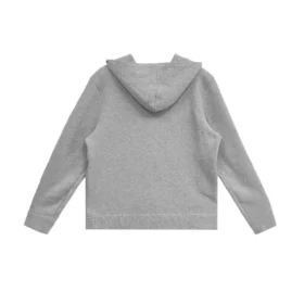 Sweat à capuche zippé Chrome Hearts en cachemire brodé gris