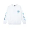 Sweat-shirt à col rond Chrome Hearts avec logo bleu