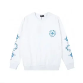 sweat shirt col rond chrome hearts avec logo bleu 2 280x280 - Sweat-shirt &agrave; col rond Chrome Hearts avec logo bleu