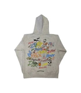 Sweats à capuche Chrome Hearts Hearts Matty Boy Brain gris