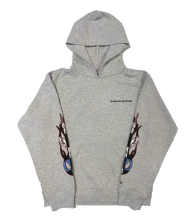 Sweats à capuche Chrome Hearts Hearts Matty Boy Brain gris