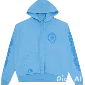 Sweats à capuche Chrome Hearts Sanskrit bleu