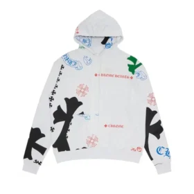 Sweats à capuche Chrome Hearts Stencil en blanc/multicolore