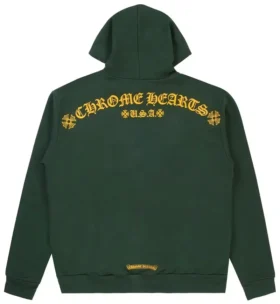 Sweats à capuche Chrome Hearts T Bar vert/or