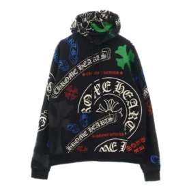 Sweats à capuche graphiques noirs épais Chrome Hearts
