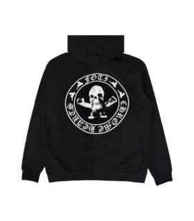 Sweats à capuche zippés rares CH Foti avec logo cercle squelette