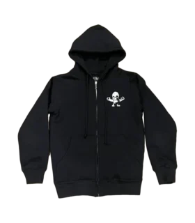 Sweats à capuche zippés rares CH Foti avec logo cercle squelette