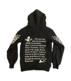 Sweats à capuche zippés rares Chrome Hearts avec motif Floral Cross et croix Foti