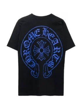 T-shirt Blue Horseshoe Chrome Hearts