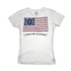 T-shirt Chrome Hearts avec imprimé drapeau américain dans le dos, en blanc T-shirt Chrome Hearts avec imprimé drapeau américain dans le dos, en blanc
