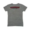 T-shirt Chrome Hearts à col en V et imprimé dans le dos, gris/rouge T-shirt Chrome Hearts à col en V et imprimé dans le dos, gris/rouge