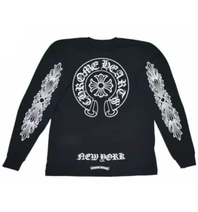 T-shirt à manches longues Chrome Hearts noir et blanc