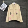 Veste Chrome Hearts avec croix roses et noires