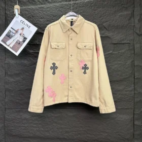 Veste Chrome Hearts avec croix roses et noires